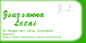 zsuzsanna letai business card