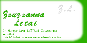 zsuzsanna letai business card